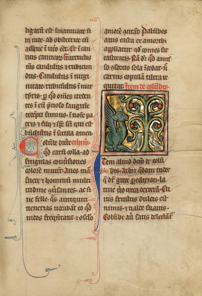 A Dragon and Two Doves in a Tree by Unbekannt Unbekannt